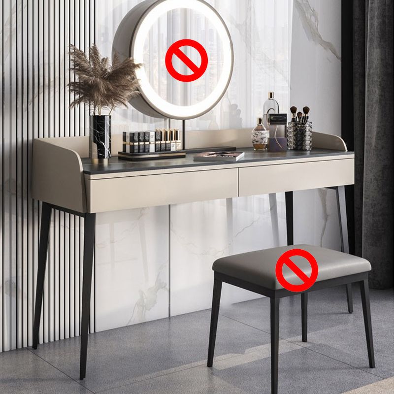 2-Drawer Make-up Vanity Contemporary Makeup Vanity Desk Table Clearhalo 'Bedroom Furniture' 'furn' 'furn_makeup_vanities' 'Furniture' 'Makeup Vanities' 'makeup_vanities' 1200x1200_b9001e1f-408f-44da-9bbc-8ce3653270fc