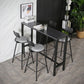 Industrial Stone Indoor Pub Bar Table Iron Trestle Pedestal Bar Dining Table Clearhalo 'Bar Furniture' 'Bar Tables' 'bar_tables' 'furn' 'furn_bar_tables' 'Furniture' 'furniture_bar_tables' 'Kitchen & Dining Furniture' 1200x1200_b901678e-12e3-4f56-9b6c-f0f27eaecb10
