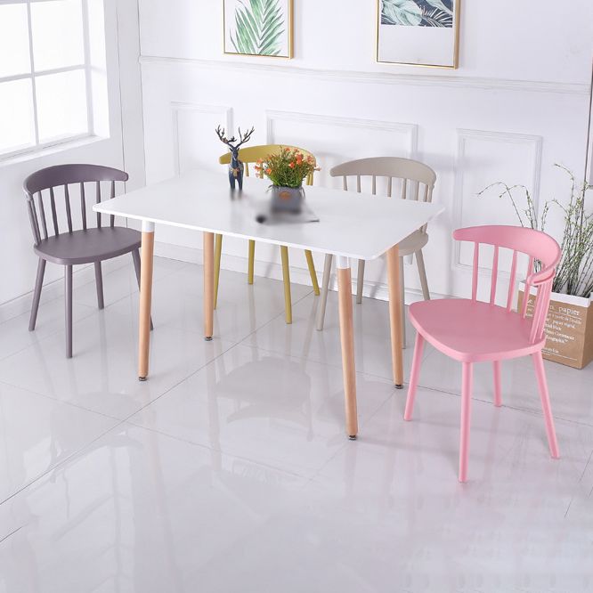 Home Contemporary Side Chair Windsor Back Plastic Dining Room Chair Set Clearhalo ' kitchen&dining_furn' 'Dining Chairs' 'Dining Tables & Seating' 'dining_chair' 'furn' 'furn_dining_chair' 'Furniture' 'furniture_dining_chair' 'Kitchen & Dining Furniture' 'kitchen' 1200x1200_b9041d9d-9e94-4053-9ec9-d7213a3b9af8