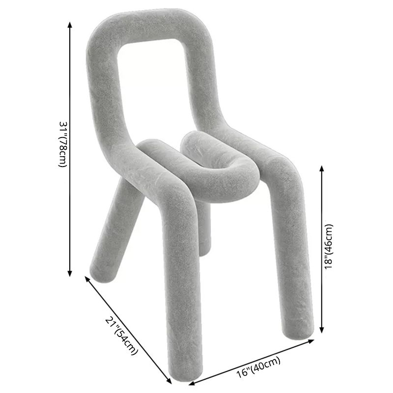 Velvet Designer Style Living Room Side Chair Colorful Open Dining Chair Clearhalo ' kitchen&dining_furn' 'Dining Chairs' 'Dining Tables & Seating' 'dining_chair' 'furn' 'furn_dining_chair' 'Furniture' 'furniture_dining_chair' 'Kitchen & Dining Furniture' 'kitchen' 1200x1200_b905f451-c9f6-4b60-8432-eb9d18c9eb5b