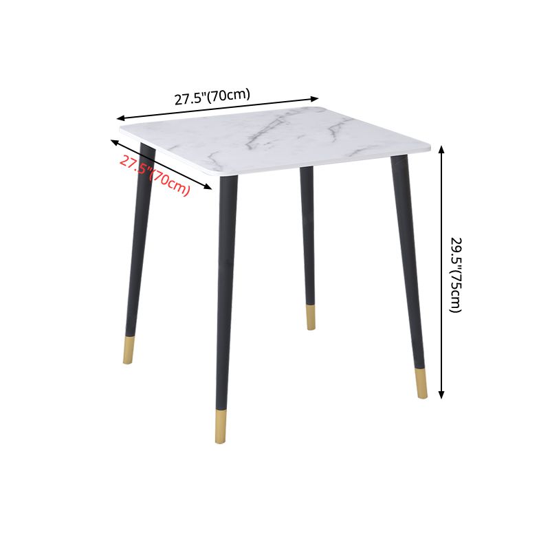 Industrial Style Dining Table Marble 4 Legs Dining Site Table for Home Clearhalo ' dining_table' 'Dining Tables & Seating' 'Dining Tables' 'furn' 'furn_dining_table' 'Furniture' 'furniture_dining_table' 'Kitchen & Dining Furniture' 'kitchen&dining_furn' 'kitchen' 'kitchen_dining_table' 1200x1200_b908bf79-6a03-431b-ac7c-25eaa9760edc