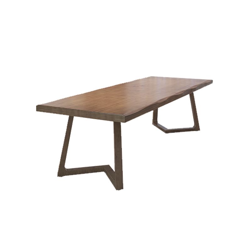 Industrial Solid Wood Writing Desk 29.53" Tall Rectangular Writing Desk Clearhalo 'furn' 'furn_office_desk' 'Furniture' 'Office Desks' 'Office Furniture' 'office_desk' 1200x1200_b90a4a7b-8dd0-4f22-8937-1a71e9d05831