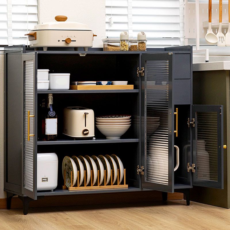 Glam Style Blue Storage Buffet Stand Bamboo Buffet Sideboard for Kitchen Clearhalo 'buffet_sideboard' 'Buffets & Sideboards' 'furn' 'furn_buffet_sideboard' 'Furniture' 'Kitchen & Dining Furniture' 1200x1200_b90a4e7d-67aa-4692-b9bf-6ea469a004a3