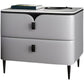 Modern Stone Top Top a 2-Drawer Storage da 18 pollici H Tavolo da notte con gambe