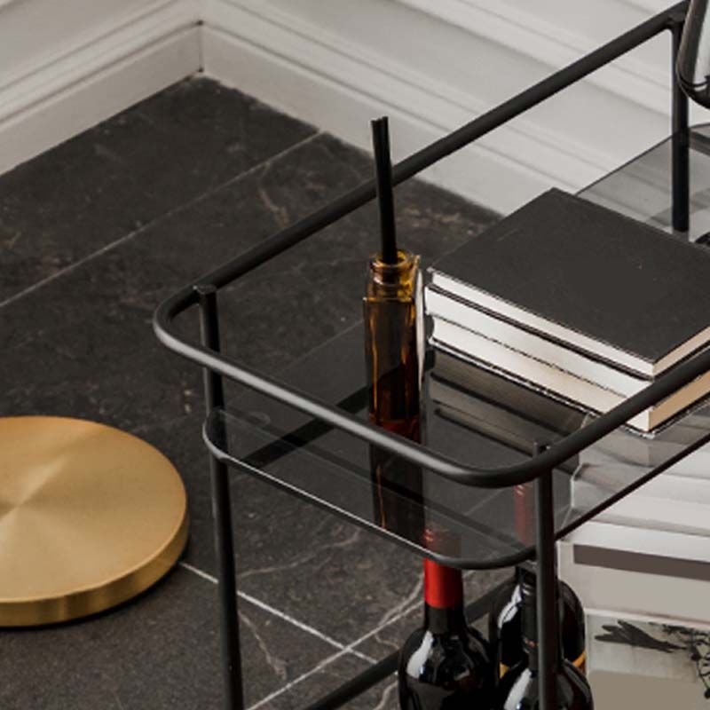 Contemporary Rectangular/Round Side End Table Glass Top Corner Table Clearhalo 'Coffee & Accent Tables' 'End & Side Tables' 'end_side_tables' 'furn' 'furn_end_side_tables' 'Furniture' 'Living Room Furniture' 1200x1200_b90c05c3-11b2-49a4-b449-6cbcefb3bb4c