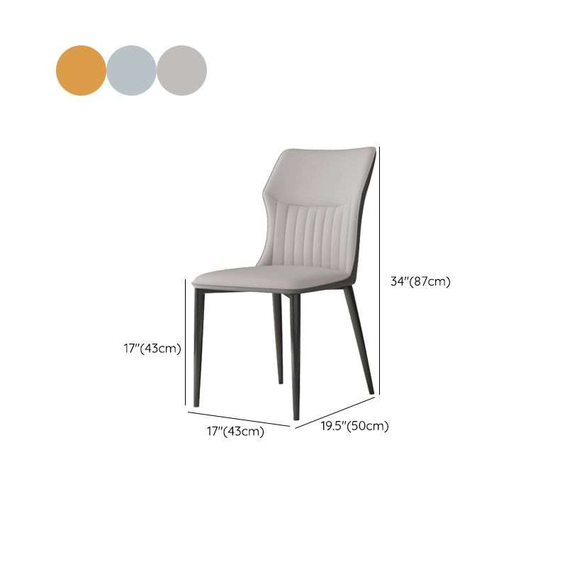 Industrial Upholstered Armless Chair Kitchen Wingback Side Chair Clearhalo 'Dining Chairs' 'Dining Tables & Seating' 'dining_chair' 'furn' 'furn_dining_chair' 'Furniture' 'Kitchen & Dining Furniture' 1200x1200_b90c70a2-23e7-4461-8e03-cbdf52518c23