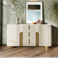 Glam Sideboard Buffet Cabinets Buffet Sideboard with 2 Doors and 3 Drawers Clearhalo 'buffet_sideboard' 'Buffets & Sideboards' 'furn' 'furn_buffet_sideboard' 'Furniture' 'Kitchen & Dining Furniture' 1200x1200_b90cc1e0-9f7d-48d0-b0fd-fcc9a850b397