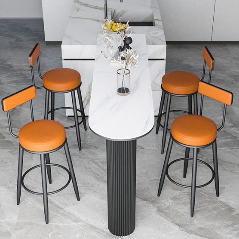 Nordic Simple Bar Table Stone Top Free Form Top Bistro Table for Restaurant Clearhalo 'Bar Furniture' 'Bar Tables' 'bar_tables' 'furn' 'furn_bar_tables' 'Furniture' 'Kitchen & Dining Furniture' 1200x1200_b90f5654-a4db-4122-b2e4-b0ecbd790471