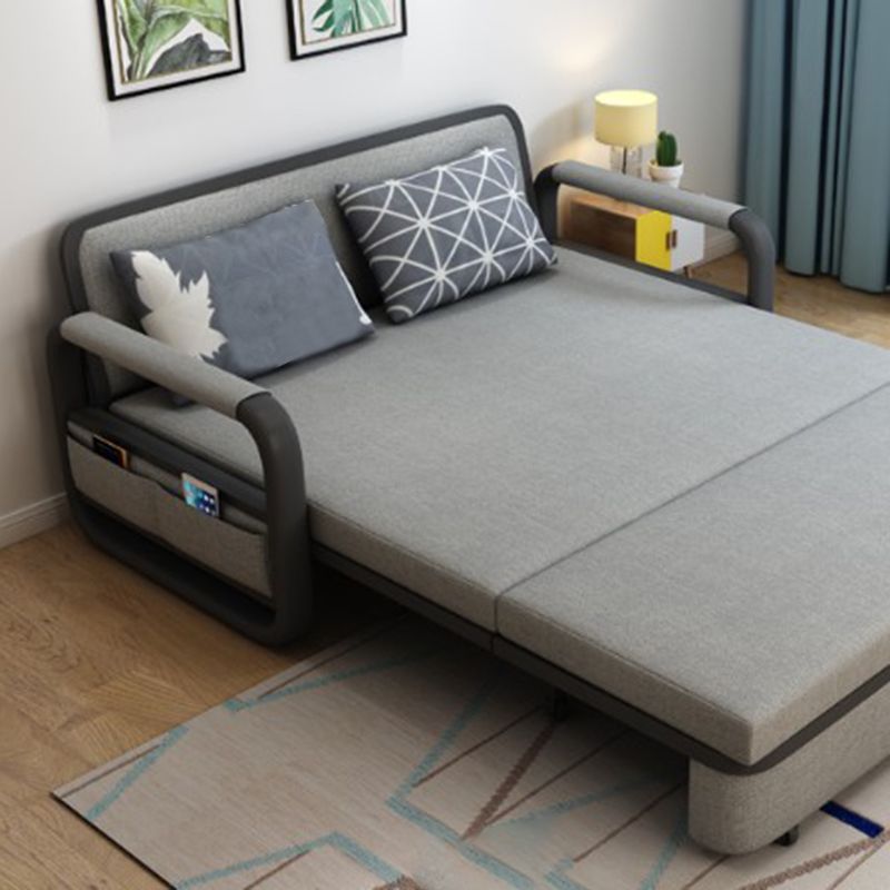 33.46 "H Linnen hedendaagse vierkante armbank Bed Vouwbare bank