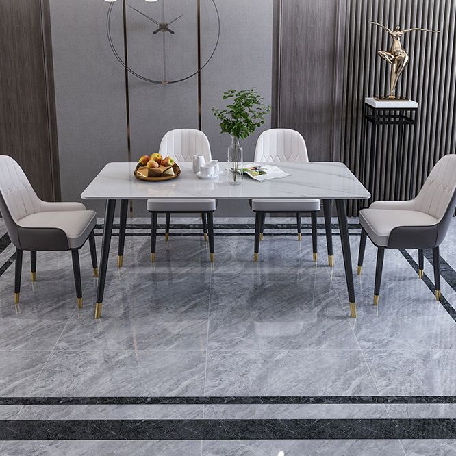 Modern Matte Finish Stone Dining Table Rectangle Dining Table Clearhalo ' dining_table' 'Dining Tables & Seating' 'Dining Tables' 'furn' 'furn_dining_table' 'Furniture' 'furniture_dining_table' 'Kitchen & Dining Furniture' 'kitchen&dining_furn' 'kitchen' 'kitchen_dining_table' 1200x1200_b912e987-4ef0-471d-ac3a-2e639d6e718c