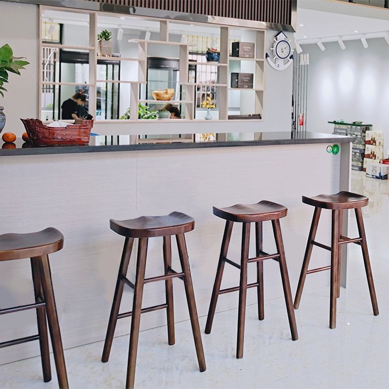 Modern Armless Counter Stool Wood Restaurant Bar Stool with Wooden Seat and Pedal Clearhalo 'Bar Furniture' 'Bar Stools' 'bar_stools' 'furn' 'furn_bar_stools' 'furniture_bar_stools' 'Kitchen & Dining Furniture' 'kitchen&dining_furn' 'kitchen' 'kitchen_furn' Furniture' 1200x1200_b912f0fa-409f-4413-a266-522e3b8e987b