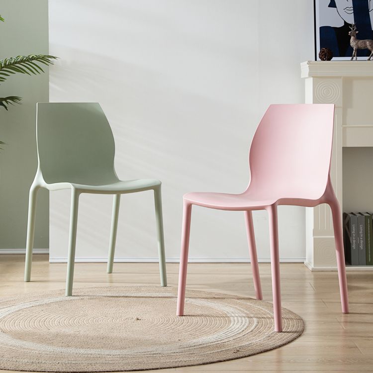 Contemporary Plastic Dining Room Chair Multicolor Stackable Side Chair Clearhalo ' kitchen&dining_furn' 'Dining Chairs' 'Dining Tables & Seating' 'dining_chair' 'furn' 'furn_dining_chair' 'Furniture' 'furniture_dining_chair' 'Kitchen & Dining Furniture' 'kitchen' 1200x1200_b91321ba-46a8-4ce5-9a9a-76a7e1b411a2
