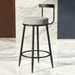 Industrial Armless Backrest Counter Stool Iron Cafe Bar Stool with Cushion and Pedal Clearhalo 'Bar Furniture' 'Bar Stools' 'bar_stools' 'furn' 'furn_bar_stools' 'Furniture' 'furniture_bar_stools' 'Kitchen & Dining Furniture' 1200x1200_b9141106-1b07-4cff-87cc-a74b6da4ef63