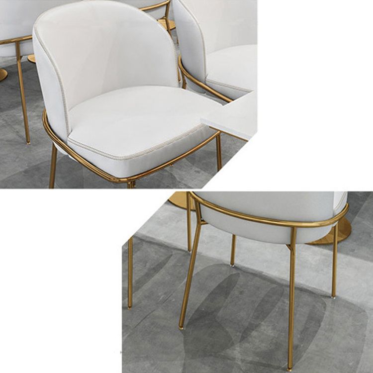 Dining Room Metal Scandinavian Dining Chair Wingback Cushioned Armless Chair Clearhalo ' kitchen&dining_furn' 'Dining Chairs' 'Dining Tables & Seating' 'dining_chair' 'furn' 'furn_dining_chair' 'Furniture' 'furniture_dining_chair' 'Kitchen & Dining Furniture' 'kitchen' 1200x1200_b9143024-924f-4dc7-b8da-6322db95c0b9