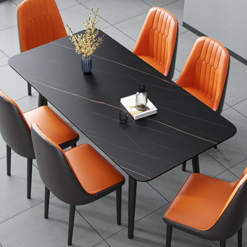 Modern Home Sintered Stone Dining Table Rectangular Table with Carbon Steel Legs Clearhalo ' dining_table' 'Dining Tables & Seating' 'Dining Tables' 'furn' 'furn_dining_table' 'Furniture' 'furniture_dining_table' 'Kitchen & Dining Furniture' 'kitchen&dining_furn' 'kitchen' 'kitchen_dining_table' 1200x1200_b9154e88-50d3-419f-a4f0-fc7c582861eb
