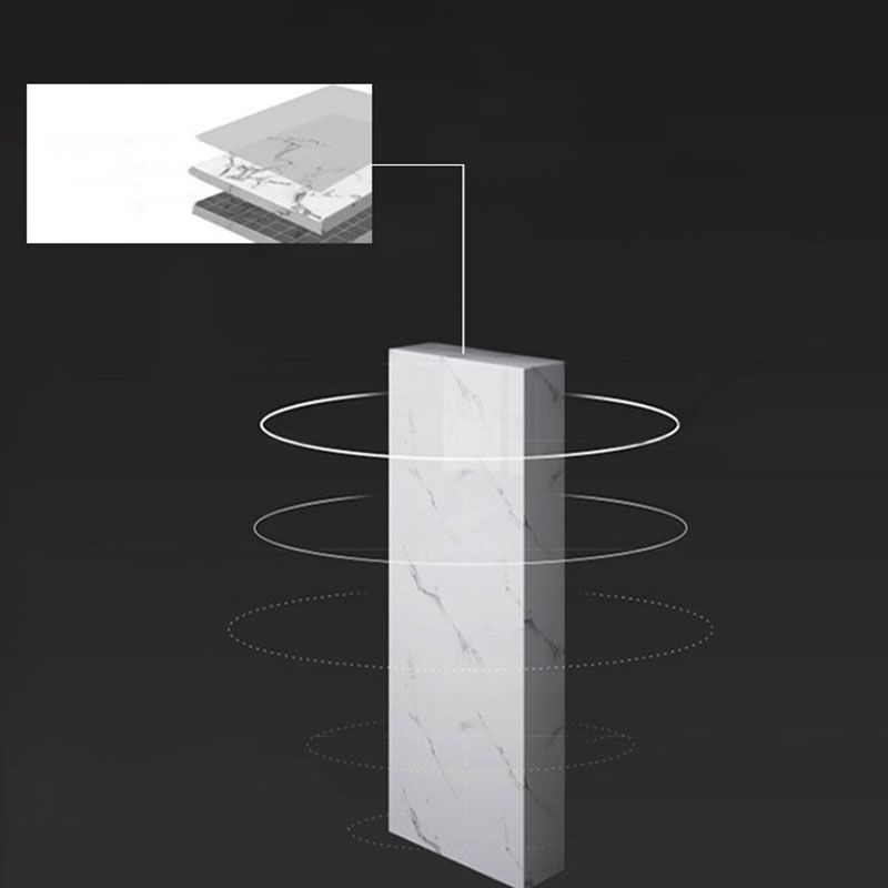 Glam Rectangle Indoor Bar Dining Table White Marble Bistro Table With Shelve Clearhalo 'Bar Furniture' 'Bar Tables' 'bar_tables' 'furn' 'furn_bar_tables' 'Furniture' 'furniture_bar_tables' 'Kitchen & Dining Furniture' 'kitchen&dining_furn' 'kitchen' 1200x1200_b915eb97-42e3-4bd6-aced-fdd8ed580dfa