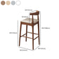 1/2/3 Pieces Bar Stool and Table Set Solid Wood Round for Dining Room