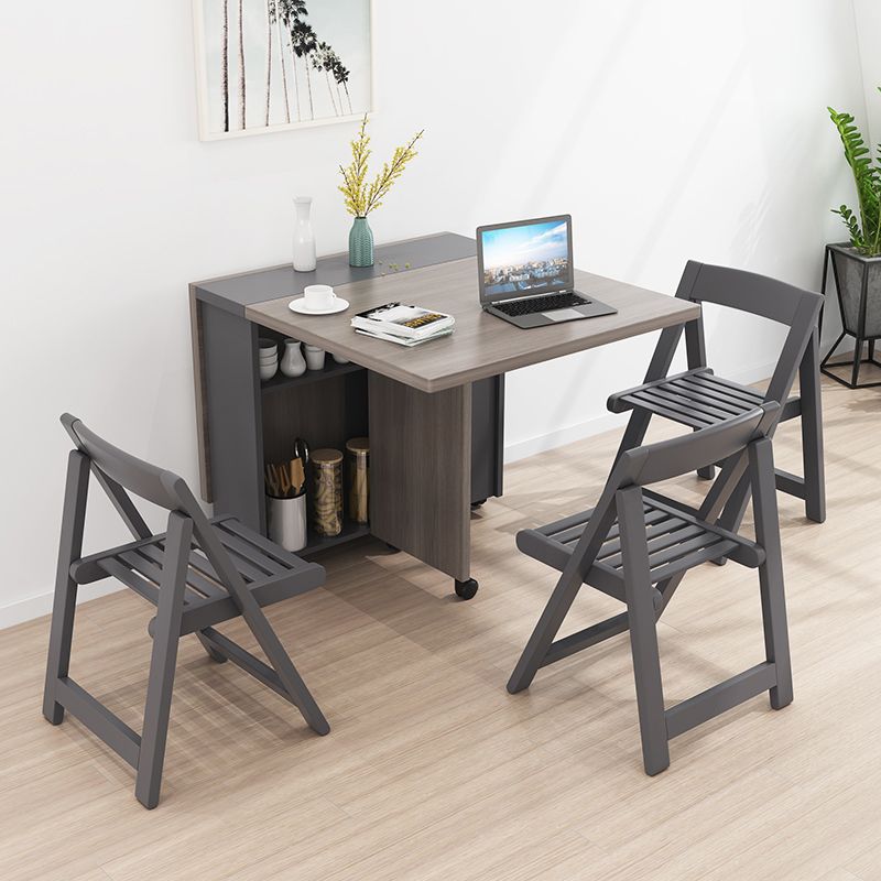 39.4''L Rectangle Mid-Century Modern Dining Table Drop-Leaf Table for Home (only table) Clearhalo ' dining_table' 'Dining Tables & Seating' 'Dining Tables' 'furn' 'furn_dining_table' 'Furniture' 'furniture_dining_table' 'Kitchen & Dining Furniture' 'kitchen&dining_furn' 'kitchen' 'kitchen_dining_table' 1200x1200_b9174c66-a1c3-4355-938b-2fae82f576dc