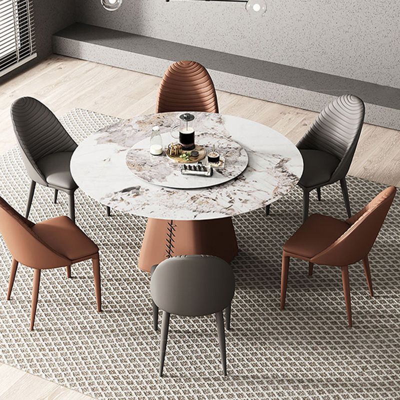 Faux Leather Armless Dining Chairs Upholstered Dining Room Chair Clearhalo 'Dining Chairs' 'Dining Tables & Seating' 'dining_chair' 'furn' 'furn_dining_chair' 'Furniture' 'Kitchen & Dining Furniture' 1200x1200_b9176065-c2ab-432c-a57e-aefcde9f1792