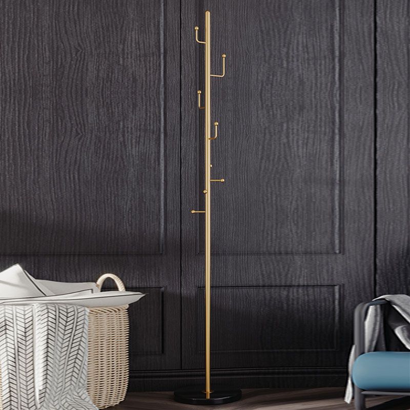 Modern Hall Tree Free Standing Metal Coat Rack With Coat Hooks Clearhalo 'Entry & Mudroom Furniture' 'furn' 'furn_hall_tree_coat_racks' 'Furniture' 'Hall Trees & Coat Racks' 'hall_tree_coat_racks' 1200x1200_b918346b-8351-41de-a705-b4eace08a6bf