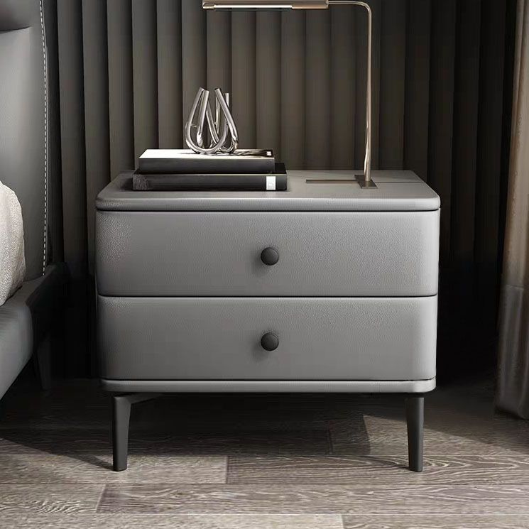 モダニズム2引き出しナイトテーブルウッドストレージベッドナイトスタンドホームのためのナイトスタンド