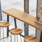 Modern Wood Bistro Bar Table with Rectangle Table Top Black Trestle Table - 42" H Clearhalo 'Bar Furniture' 'Bar Tables' 'bar_tables' 'furn' 'furn_bar_tables' 'Furniture' 'furniture_bar_tables' 'Kitchen & Dining Furniture' 1200x1200_b91b0f08-e7fb-4226-8dc2-3d24fa9525b7
