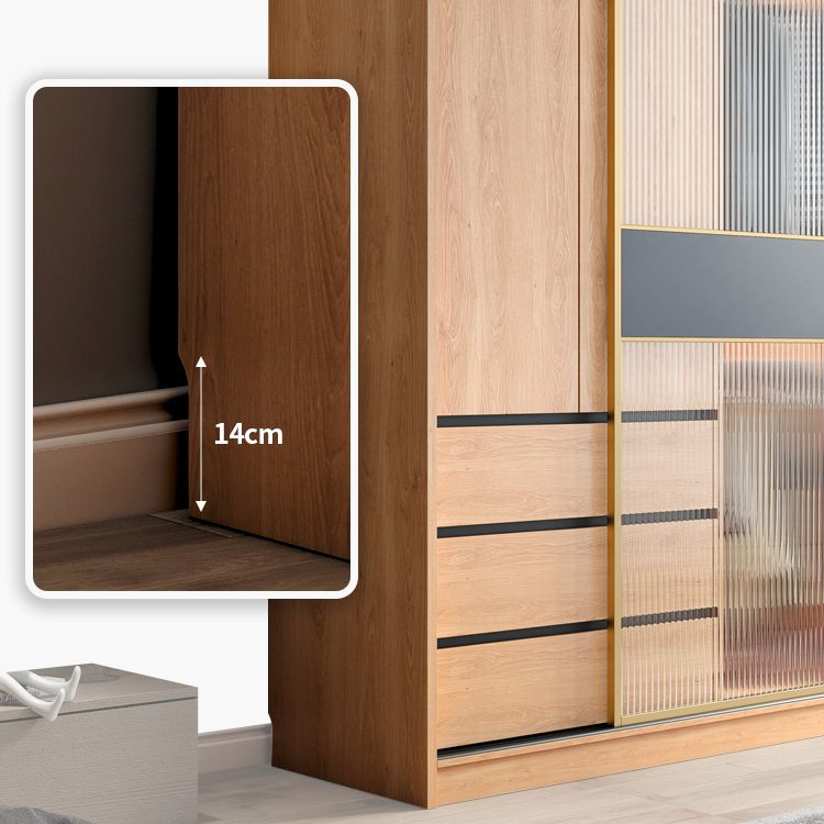 Sliding Engineered Wood Wardrobe Closet Modern Wardrobe Cabinet Clearhalo 'Armoires & Wardrobes' 'armoires_wardrobes' 'Bedroom Furniture' 'furn' 'furn_armoires_wardrobes' 'Furniture' 1200x1200_b91cdb11-59bd-4556-bbf0-0325a8861979