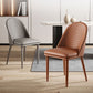 Minimalist Armless Solid Back Chair for Kitchen Leather Dining Chair