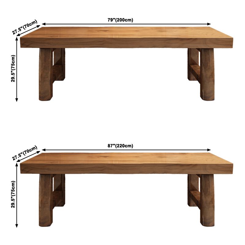 Simple Solid Wood Brown Dining Table Rectangle Shape Standard Dining Table for Kitchen Clearhalo ' dining_table' 'Dining Tables & Seating' 'Dining Tables' 'furn' 'furn_dining_table' 'Furniture' 'furniture_dining_table' 'Kitchen & Dining Furniture' 'kitchen&dining_furn' 'kitchen' 'kitchen_dining_table' 1200x1200_b9216be0-2fcc-441d-b9c3-095aa87b4832