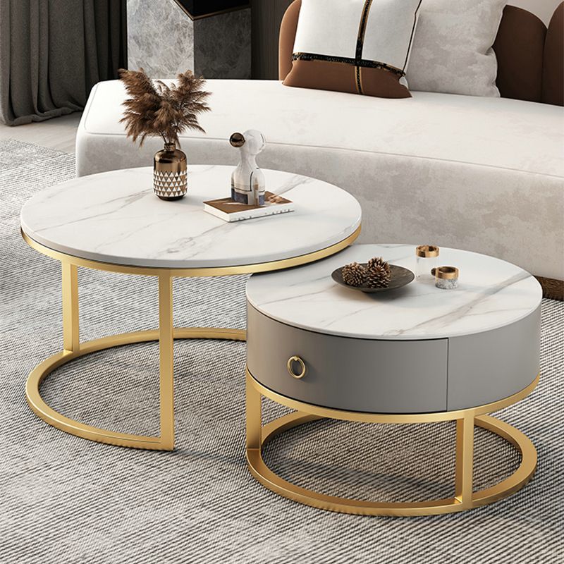Slate Top Coffee Cocktail Table Frame Coffee or End Table with Drawe Clearhalo 'Coffee & Accent Tables' 'Coffee Tables' 'coffee_tables' 'furn' 'furn_coffee_tables' 'Furniture' 'Living Room Furniture' 1200x1200_b921a5b8-747c-4b40-8e4c-dfd843dc8a3d