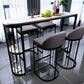 Stone Bar Dining Table ModernOval Bar Table with Sled for Dining Room Clearhalo 'Bar Furniture' 'Bar Tables' 'bar_tables' 'furn' 'furn_bar_tables' 'Furniture' 'furniture_bar_tables' 'Kitchen & Dining Furniture' 1200x1200_b921c929-9762-4db0-afd4-c03e77004975