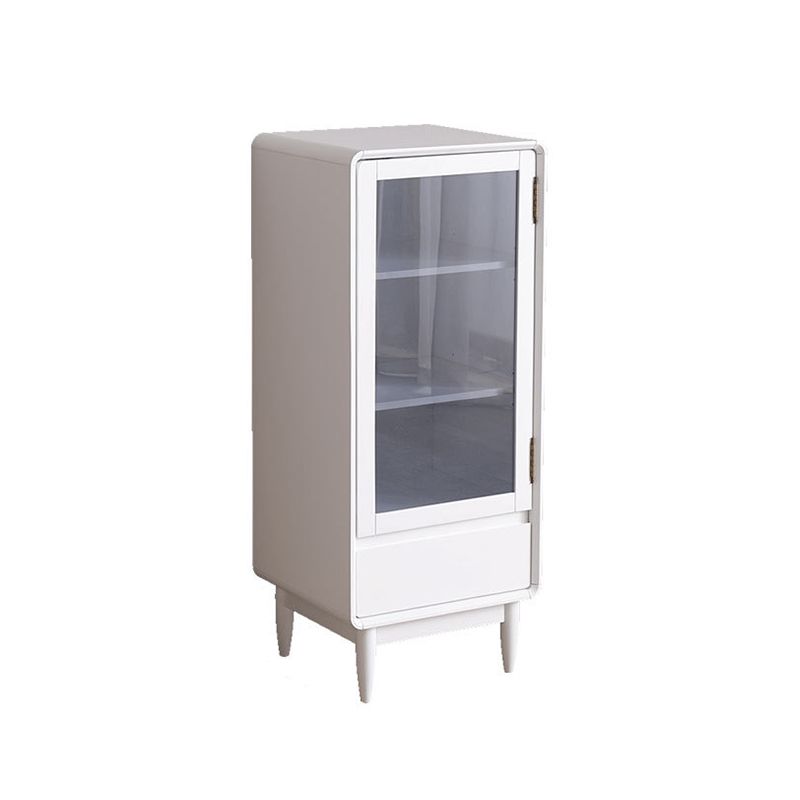 スカンジナビアのディスプレイスタンドは、ドア付きのラバーウッドハッチビュッフェです