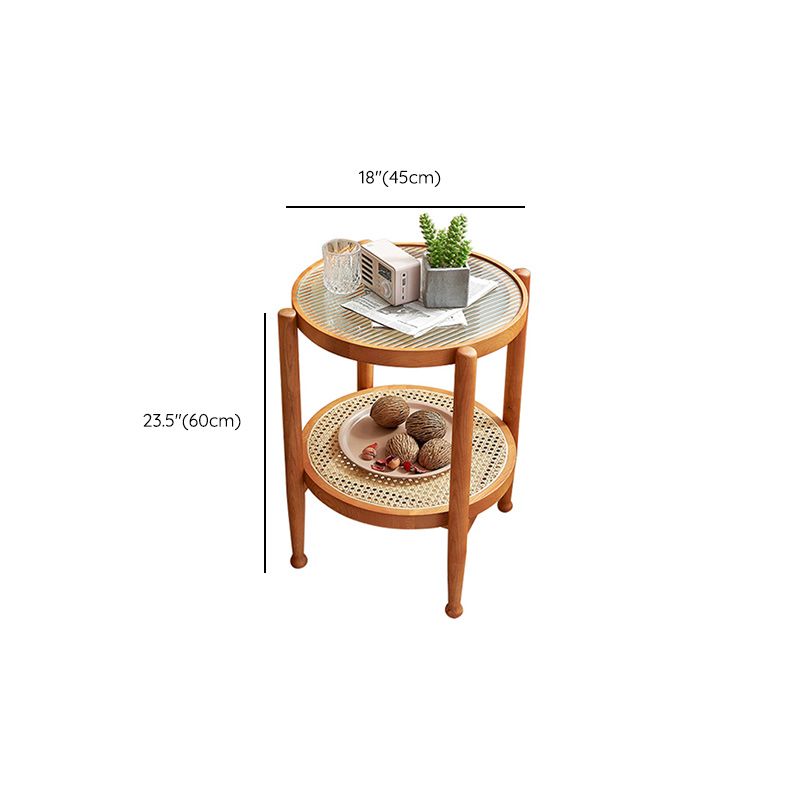 Tropical Round Cocktail Table Storage Solid Wood Coffee Table Clearhalo 'Coffee & Accent Tables' 'Coffee Tables' 'coffee_tables' 'furn' 'furn_coffee_tables' 'Furniture' 'Living Room Furniture' 1200x1200_b9239d59-458e-4570-8621-647fc9389af6