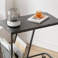 Contemporary C-shape Side Table Black/Gold Metal Side End Snack Table