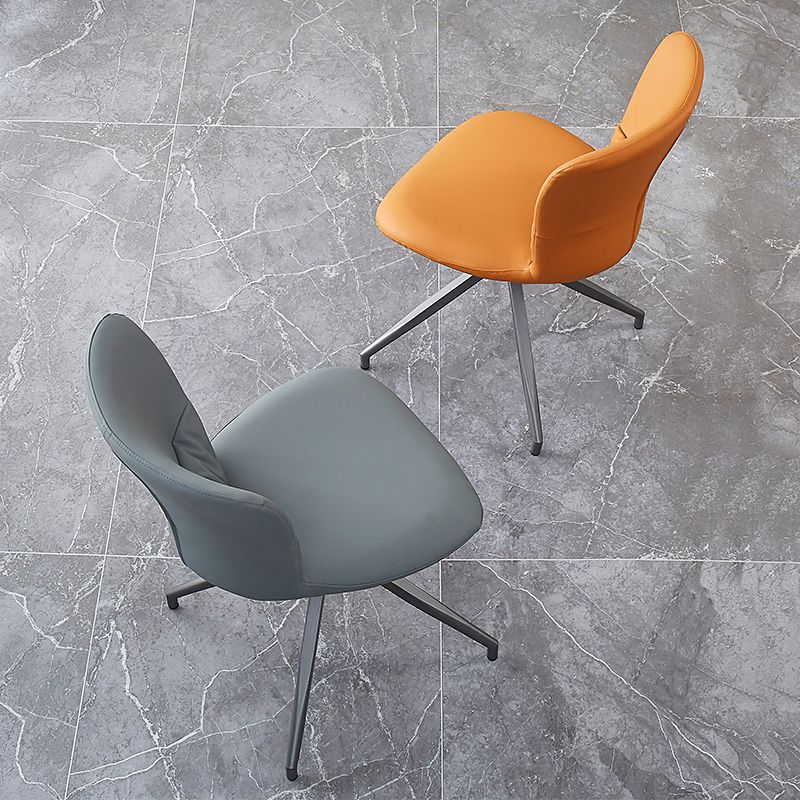Contemporary Metal Dining Armless Chair Swivel Side Chair for Home Use Clearhalo ' kitchen&dining_furn' 'Dining Chairs' 'Dining Tables & Seating' 'dining_chair' 'furn' 'furn_dining_chair' 'Furniture' 'furniture_dining_chair' 'Kitchen & Dining Furniture' 'kitchen' 1200x1200_b92472c1-35be-47e1-b3de-12ecfd6e6865