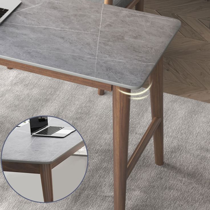 Escritorio de la esquina de la pizarra escritorio de escritorio de madera sólida para la ventana de dormitorio u oficina