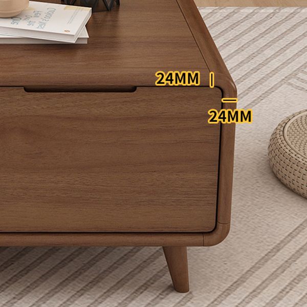 4 Legs Contemporary No Distressing Coffee Table with Storage Shelf Clearhalo 'Coffee & Accent Tables' 'Coffee Tables' 'coffee_tables' 'furn' 'furn_coffee_tables' 'Furniture' 'Living Room Furniture' 1200x1200_b9274fdc-409a-4014-b3a3-7f57a53b2937