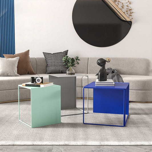 Tavolino da caffè di cavalletto tavolino di ferro moderno di metà secolo per soggiorno