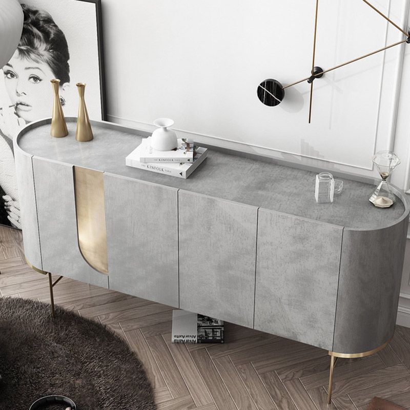 Wood Buffet Table Contemporary Style Side Board with Cabinets Clearhalo 'buffet_sideboard' 'Buffets & Sideboards' 'furn' 'furn_buffet_sideboard' 'Furniture' 'Kitchen & Dining Furniture' 1200x1200_b9295ee2-fadb-48db-9967-58d1edfbe3f9