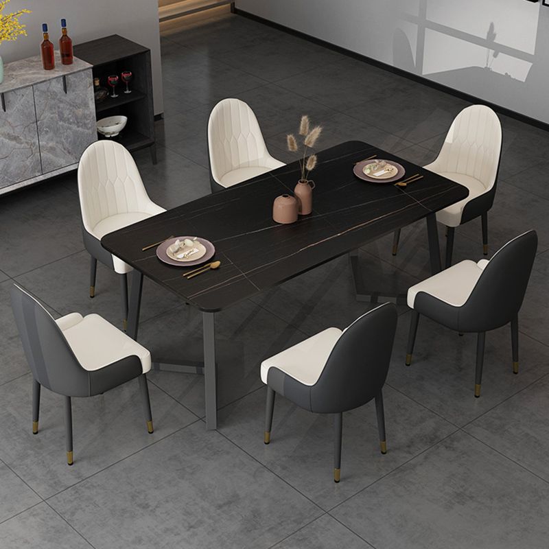 Modern Stone Dining Table 1/2/5/7 Pieces Dining Set for Living Room