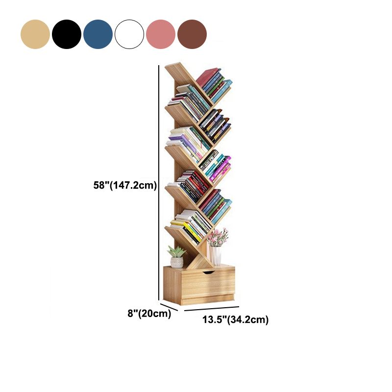 Scandinavian Style Shelf Bookcase Closed Back Bookcase for Office and Home Clearhalo 'Bookcases' 'furn' 'furn_bookcases' 'Furniture' 'furniture_bookcases' 'Office Furniture' 1200x1200_b92c2ea5-5e82-447a-b9d5-62102be06816