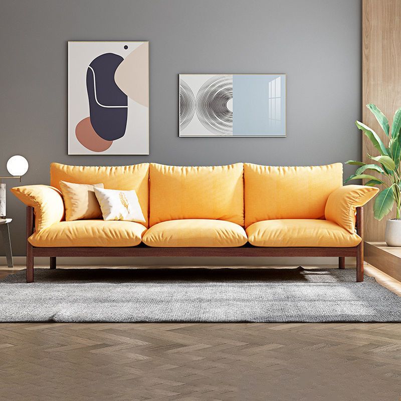 Sofa en laine à 3 places avec coussins d'oreiller en arrière et bras top