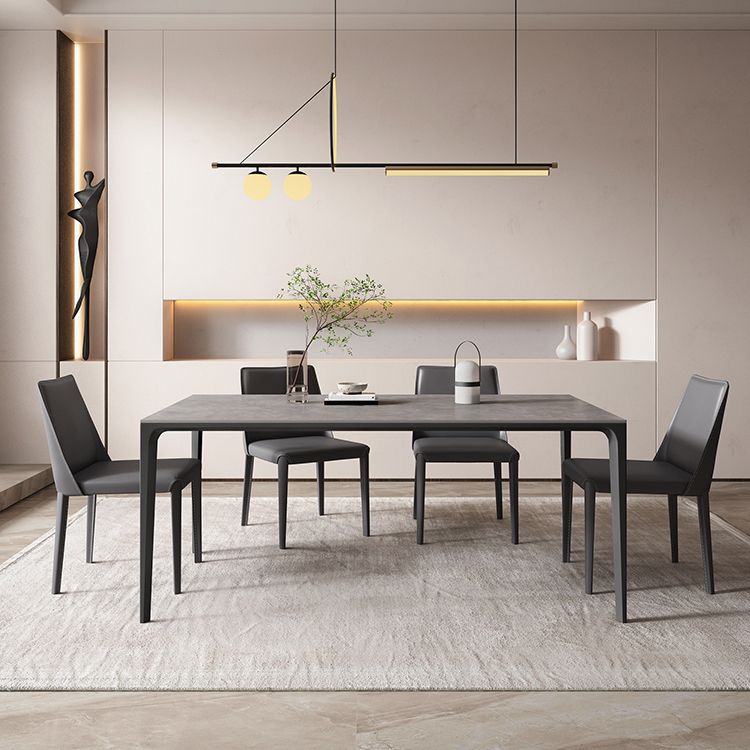 Mesa de comedor de estilo moderno Mesa rectangular de piedra sinterizada para el hogar