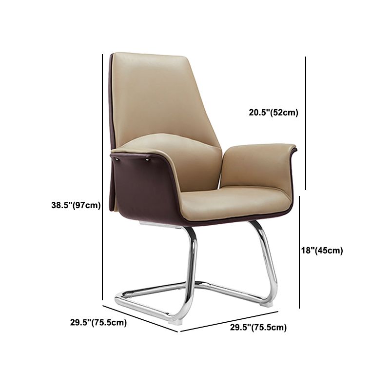 Modern Arms Included Chair Leather Desk Chair Ergonomic Home Office Chair Clearhalo 'furn' 'furn_office_chair' 'Furniture' 'Office Chairs' 'Office Furniture' 'office_chair' 1200x1200_b9300fa5-070c-42e0-8ce8-742bce3598aa