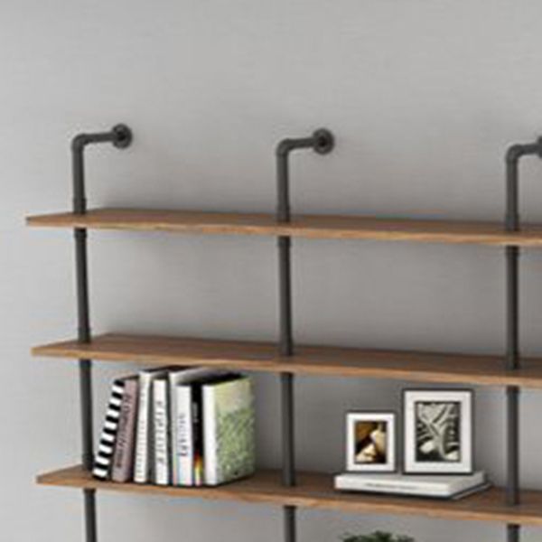9.84"W Bookshelf Industrial Style Wall Mounted Bookcase for Home and Office