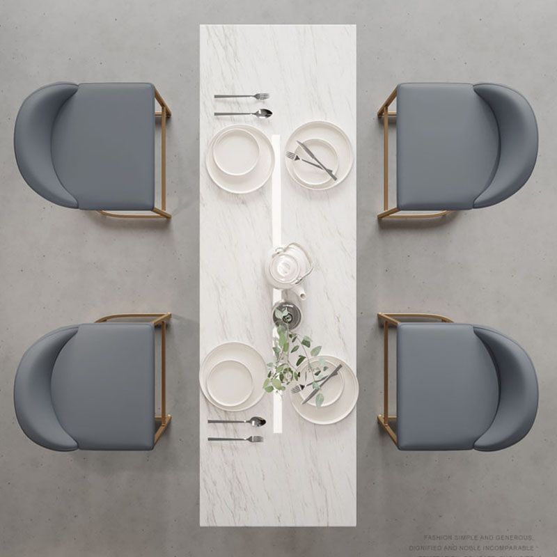 Glam White Marble Bar Dining Table Rectangle Gold Double Pedestal Bistro Table Clearhalo 'Bar Furniture' 'Bar Tables' 'bar_tables' 'furn' 'furn_bar_tables' 'Furniture' 'furniture_bar_tables' 'Kitchen & Dining Furniture' 'kitchen&dining_furn' 'kitchen' 1200x1200_b9343986-f6ea-46f7-96d9-89b46287fa29