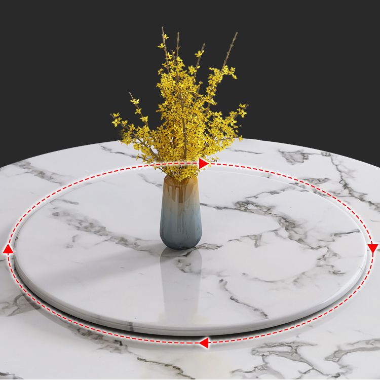 Round Dining Site Table Simplicity Style Marble Furniture with Pedestal Base Clearhalo ' dining_table' 'Dining Tables & Seating' 'Dining Tables' 'furn' 'furn_dining_table' 'Furniture' 'furniture_dining_table' 'Kitchen & Dining Furniture' 'kitchen&dining_furn' 'kitchen' 'kitchen_dining_table' 1200x1200_b9347458-2a54-40f9-84ad-892fcae98b74