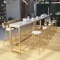 Glam Bar Table Set 1/4 Pieces Rectangle Wood Counter Table with High Stools Clearhalo 'Bar Furniture' 'furn' 'furn_home_bar_bar_sets' 'Furniture' 'Home Bars & Bar Sets' 'home_bar_bar_sets' 'Kitchen & Dining Furniture' 1200x1200_b9348fef-33f1-4ce0-870b-415f7de9f6b4