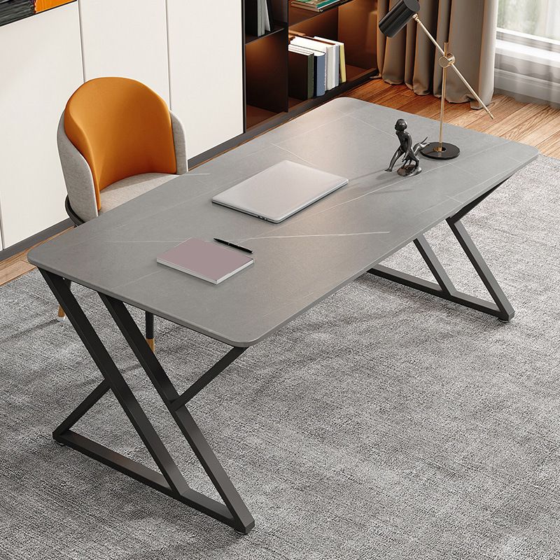 Contemporary Gaming Desk Rectangular Office Desk with Metal Legs Clearhalo 'furn' 'furn_office_desk' 'Furniture' 'Office Desks' 'Office Furniture' 'office_desk' 1200x1200_b9363667-2e79-49f9-9b50-1ebd81052fa7