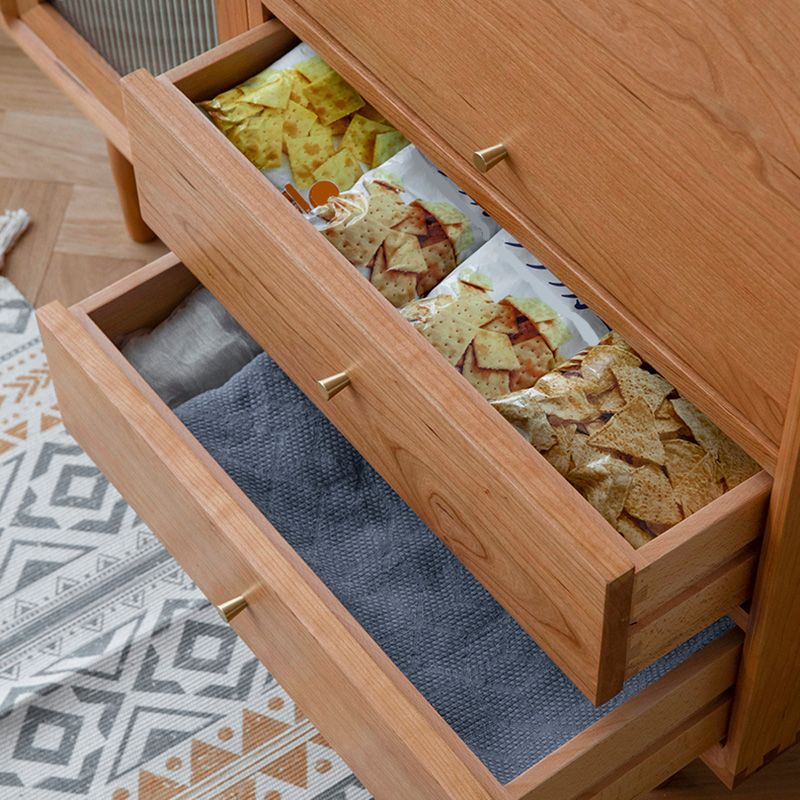 Étagères réglables du buffet moderne en bois massif en bois massif 2 dessinations de dessin